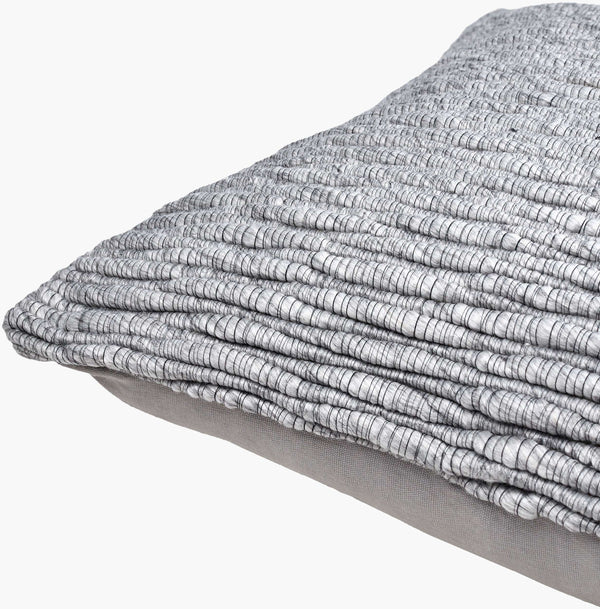 Surya Elowyn Cottage Charm 18"L X 18"W Accent Pillow - Soft, Durable, Machine Washable With Intricate Stitching Light Slate Polypropylene,Cotton Eyn003-2222p