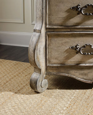 Hooker Furniture Chatelet Paris Vintage Six-Drawer Dresser With Cedar-Lined Drawers, Felt Top Protection, Distressed Finish 5350-90001