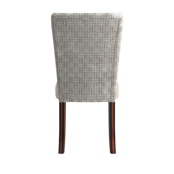 Homelegance By Top-Line Harmonn Print Parsons Dining Side Chairs (Set of 2) Espresso Rubberwood