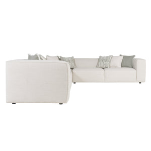 Bernhardt Bernhardt Bliss Sectional Offers Deep-Seat Comfort With Oversized Track Arms, Tailored Welt Detail, Customizable Layouts For Lasting Transitional Style And Support - Made to Order Cream 160.5" W x 123.5" D x 19" H K1883