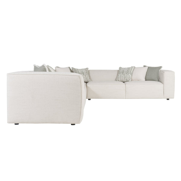 Bernhardt Bernhardt Bliss Sectional Offers Deep-Seat Comfort With Oversized Track Arms, Tailored Welt Detail, Customizable Layouts For Lasting Transitional Style And Support - Made to Order Cream 160.5" W x 123.5" D x 19" H K1883
