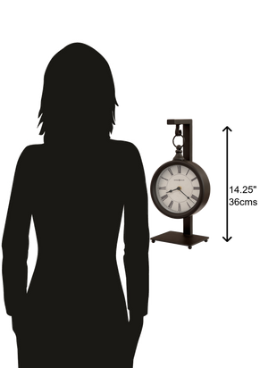 Hekman Furniture 635200 Loman Mantel Clock – Elegant Antique Black Metal Design With Quartz Movement For Home Decor  Loman Mantel Clock 635200