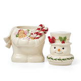 Lenox Happy Holly Days Snowman Cookie Jar Ivory, IVORY PORCELAIN 896362