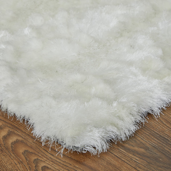 Feizy Rugs Indochine Plush Hand-tufted Polyester Shag Rug - Luxurious High Pile For Contemporary Spaces White Polyester 4944550fwht000n80