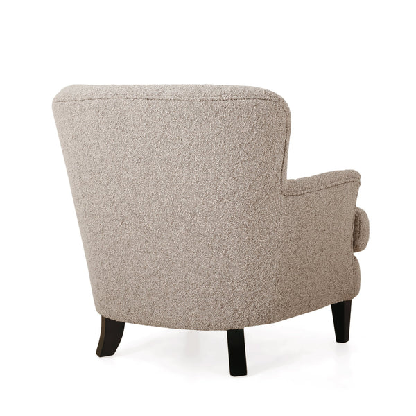 English Elm Christopher Knight Home® - Club Chair - Elegant Boucle Upholstered Seating With Flared Arms & Tapered Legs For Modern Comfort 74115.00STN