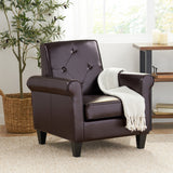 Christopher Knight Home® Isaac Tufted Brown Leather Club Chair