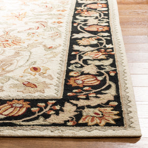 Safavieh Gentry Hand Hooked Polypropylene Rug Ivory / Black EZC101A-24