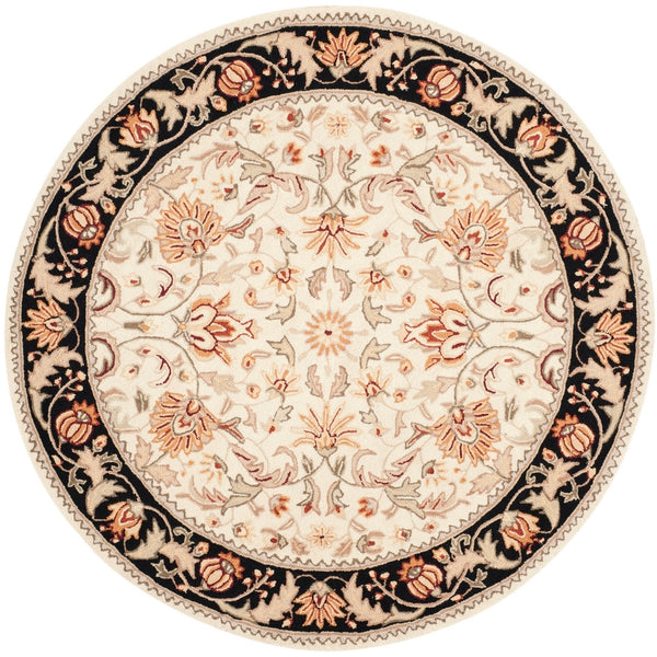 Safavieh Gentry Hand Hooked Polypropylene Rug Ivory / Black EZC101A-24