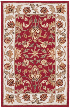 Safavieh Gentry Hand Hooked  Rug Red / Ivory EZC101C-4