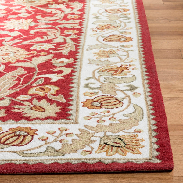 Safavieh Gentry Hand Hooked  Rug Red / Ivory EZC101C-4