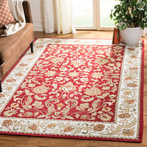 Safavieh Gentry Hand Hooked  Rug Red / Ivory EZC101C-4