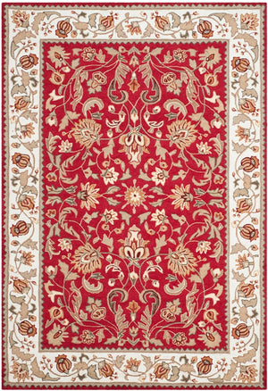 Safavieh Gentry Hand Hooked  Rug Red / Ivory EZC101C-4