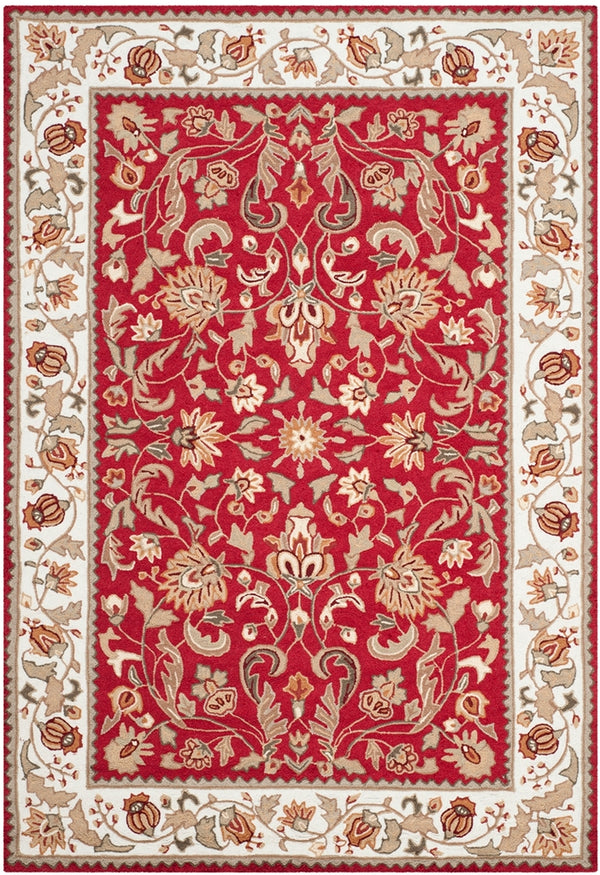 Safavieh Gentry Hand Hooked  Rug Red / Ivory EZC101C-4