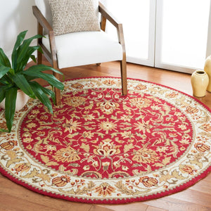 Safavieh Gentry Hand Hooked  Rug Red / Ivory EZC101C-4