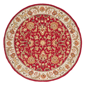 Safavieh Gentry Hand Hooked  Rug Red / Ivory EZC101C-4