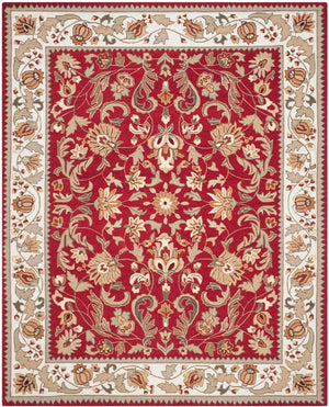 Safavieh Gentry Hand Hooked  Rug Red / Ivory EZC101C-4