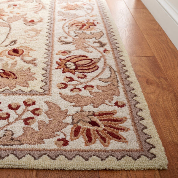 Safavieh Gentry Hand Hooked  Rug Ivory / Beige 2'-6" x 10'