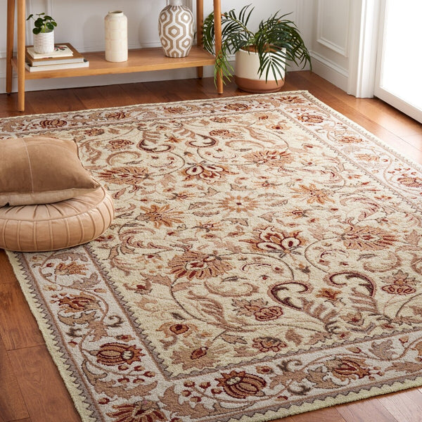 Safavieh Gentry Hand Hooked Polypropylene Rug Ivory / Beige EZC101D-2