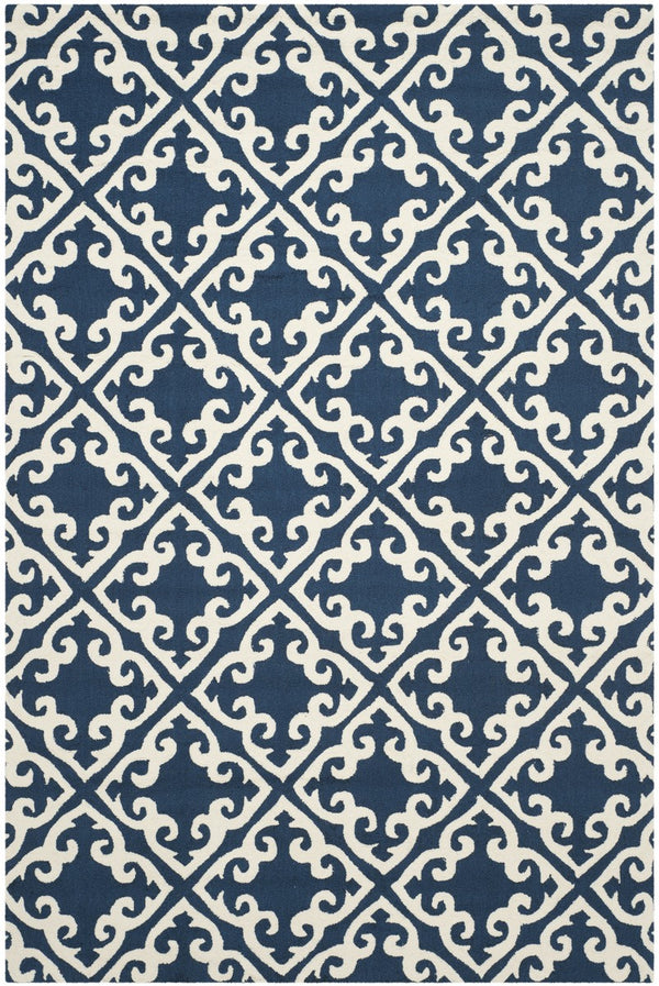 Safavieh Easy Care 416 Hand Hooked  Rug Navy / Ivory EZC416A-3