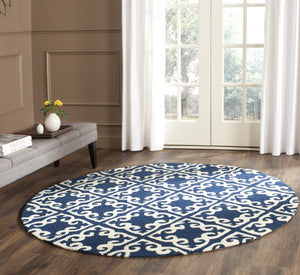 Safavieh Easy Care 416 Hand Hooked  Rug Navy / Ivory EZC416A-3
