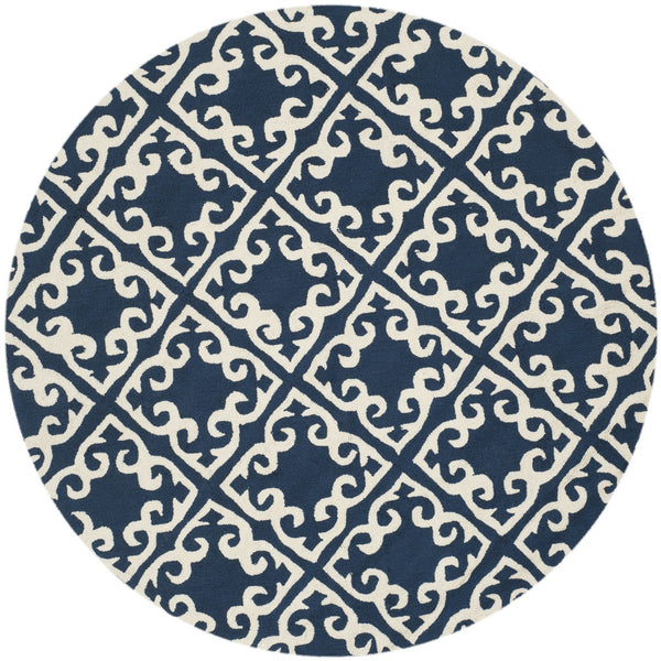 Safavieh Easy Care 416 Hand Hooked  Rug Navy / Ivory EZC416A-3