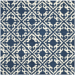 Safavieh Easy Care 416 Hand Hooked  Rug Navy / Ivory EZC416A-3