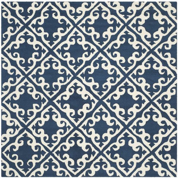 Safavieh Easy Care 416 Hand Hooked  Rug Navy / Ivory EZC416A-3