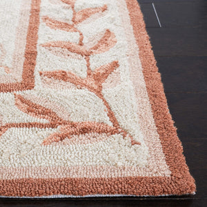 Safavieh Lattice Vine Hand Hooked  Rug Ivory / Beige EZC430C-3