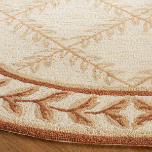 Safavieh Lattice Vine Hand Hooked  Rug Ivory / Beige EZC430C-3