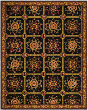 Safavieh Easy Care Hand Hooked Polypropylene Rug Black / Yellow EZC711C-3