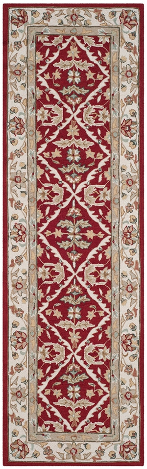 Safavieh Hannah Hand Hooked  Rug Red / Ivory EZC717A-3