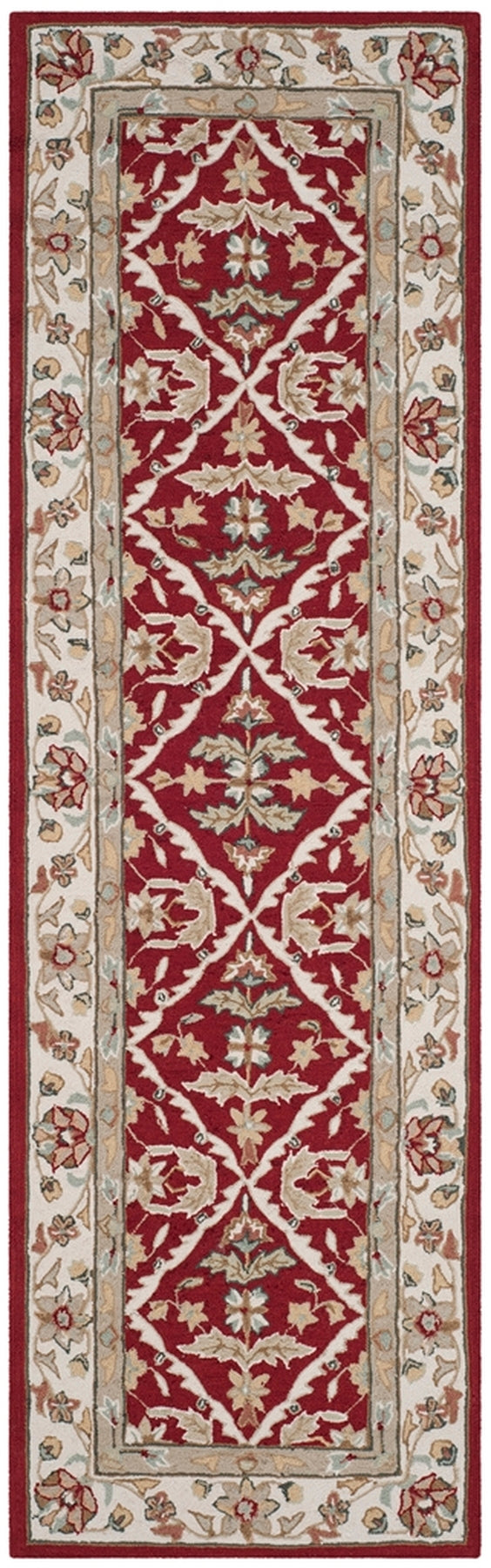 Safavieh Hannah Hand Hooked  Rug Red / Ivory EZC717A-3