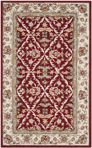 Safavieh Hannah Hand Hooked  Rug Red / Ivory EZC717A-3