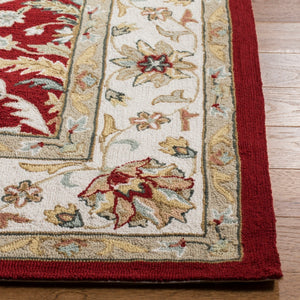 Safavieh Hannah Hand Hooked  Rug Red / Ivory EZC717A-3