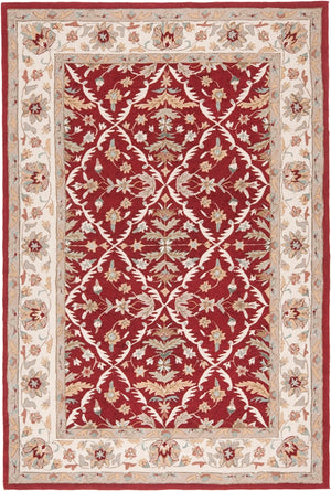 Safavieh Hannah Hand Hooked  Rug Red / Ivory EZC717A-3