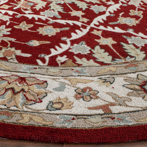 Safavieh Hannah Hand Hooked  Rug Red / Ivory EZC717A-3