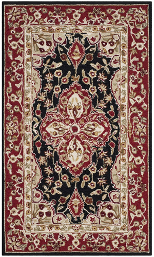 Safavieh Hardwick Hand Hooked Polypropylene Rug Black / Red EZC718B-3