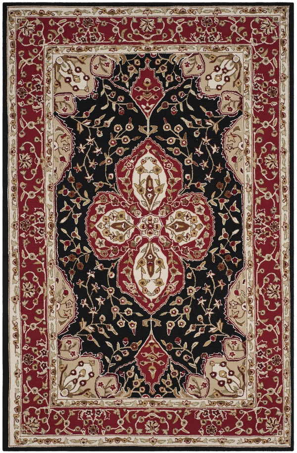 Safavieh Hardwick Hand Hooked Polypropylene Rug Black / Red EZC718B-3