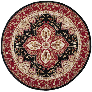 Safavieh Hardwick Hand Hooked Polypropylene Rug Black / Red EZC718B-3