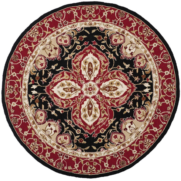 Safavieh Hardwick Hand Hooked Polypropylene Rug Black / Red EZC718B-3