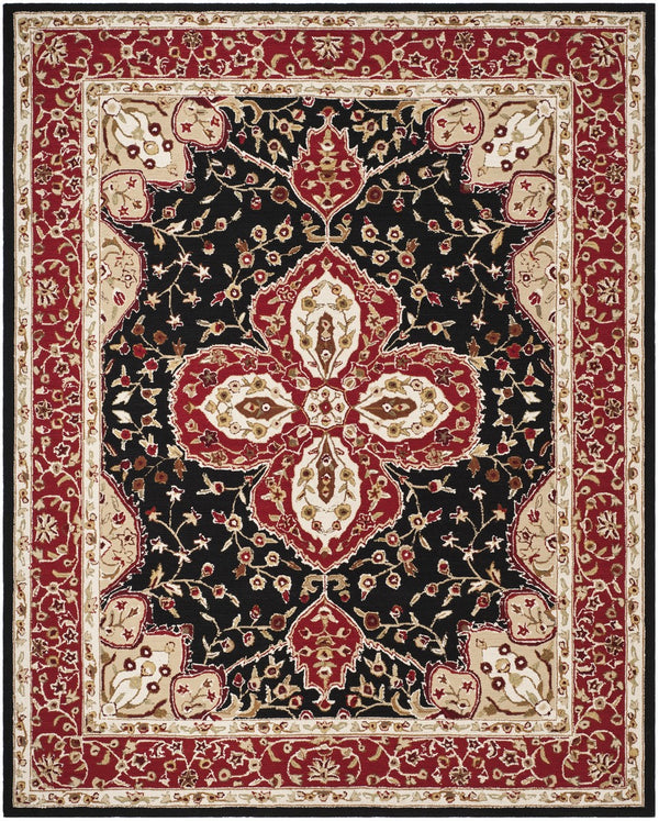 Safavieh Hardwick Hand Hooked Polypropylene Rug Black / Red EZC718B-3