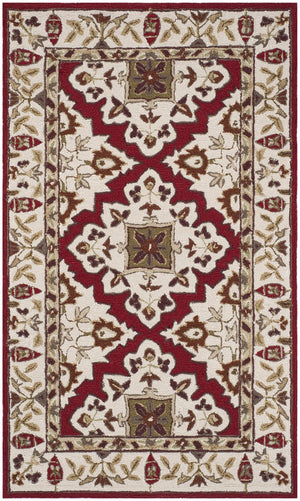 Safavieh Sophia Hand Hooked Polypropylene Rug Ivory / Ivory EZC721A-3