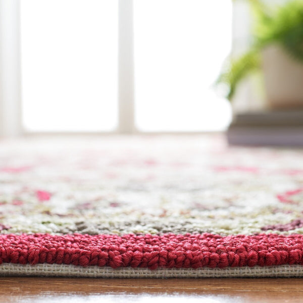 Safavieh Sophia Hand Hooked Polypropylene Rug Ivory / Ivory EZC721A-3