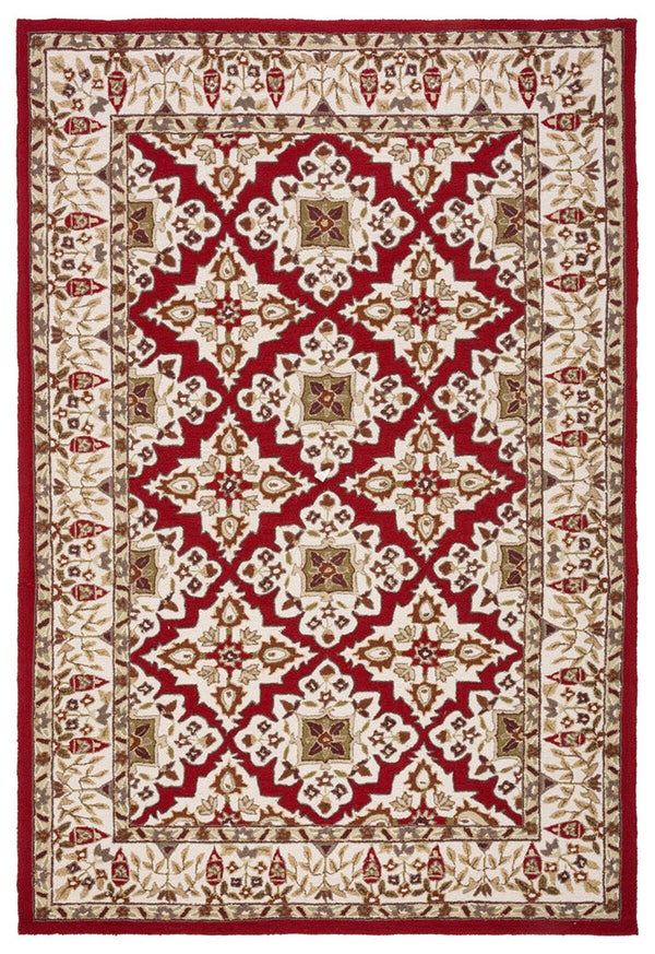 Safavieh Sophia Hand Hooked Polypropylene Rug Ivory / Ivory EZC721A-3
