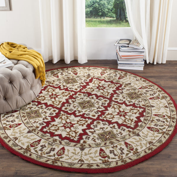 Safavieh Sophia Hand Hooked Polypropylene Rug Ivory / Ivory EZC721A-3