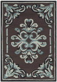 Safavieh Thames Hand Hooked  Rug Chocolate / Multi EZC735D-3