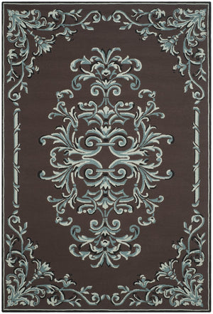 Safavieh Thames Hand Hooked  Rug Chocolate / Multi EZC735D-3