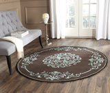 Safavieh Thames Hand Hooked  Rug Chocolate / Multi EZC735D-3