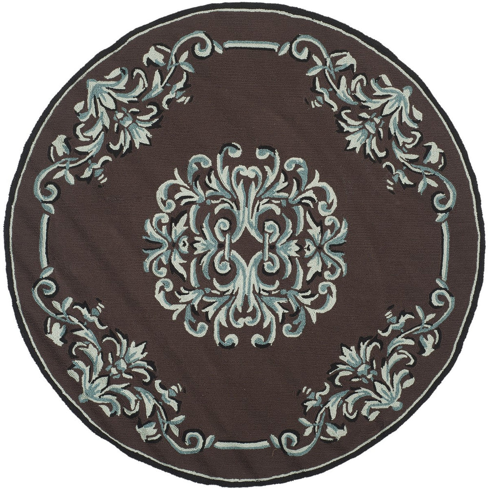 Safavieh Thames Hand Hooked  Rug Chocolate / Multi EZC735D-3