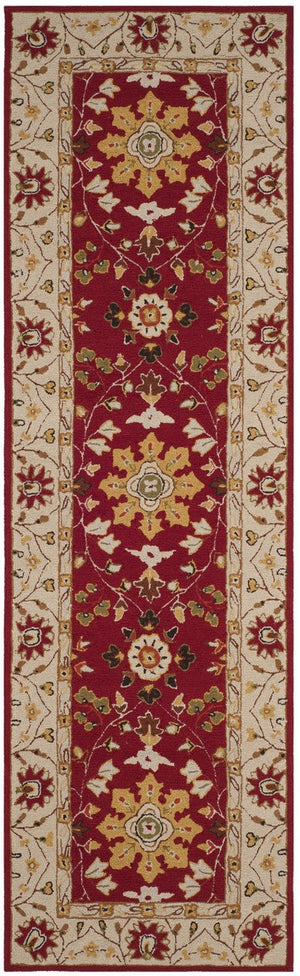Safavieh Easy Care Hand Hooked  Rug Red / Ivory EZC751C-3